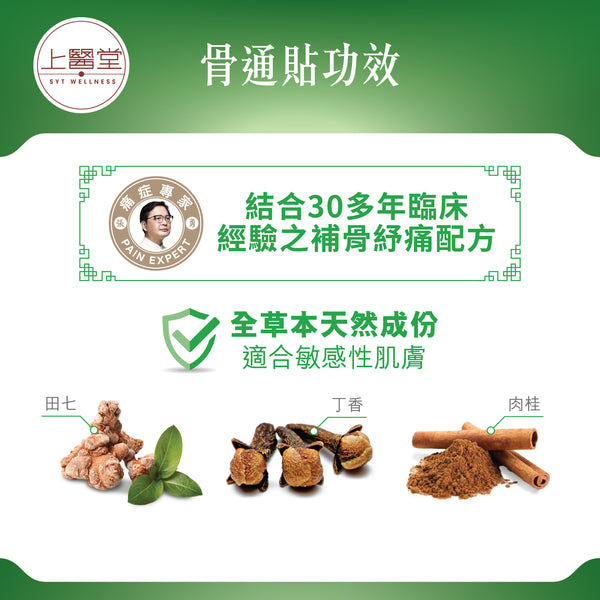 骨通貼的草本天然成份BoneTonic Herbal Relief Patch's all-natural herbal ingredients